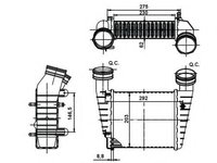 Intercooler, compresor VW PASSAT (3B2) (1996 - 2001) NRF 30138A piesa NOUA