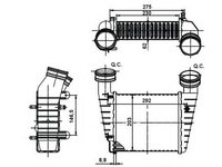 Intercooler, compresor VW PASSAT Variant (3B5) (1997 - 2001) NRF 30138A piesa NOUA