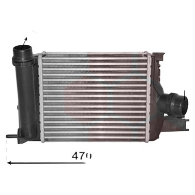 Intercooler DACIA LOGAN 2012->2020, LOGAN MCV 2 2013->, SANDERO 2 2012->2020 pentru 1.0 SCe 75, perioada 2016 2017 2018 2019 2020 2021 2022 PIESA NOUA grosime mm 62, dimensiuni 257 x 224 x 62 mm