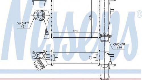 Intercooler DACIA LOGAN II NISSENS 96529