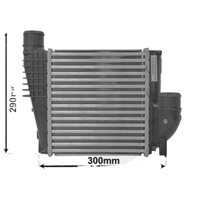 Intercooler DS DS4 2021-> pentru PureTech 225 , perioada 2021 2022 2023 2024 2025 PIESA NOUA grosime mm 50, dimensiuni 217 x 249 x 50 mm, pentru cod oe 9675627980,