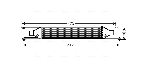 INTERCOOLER FIAT LINEA 323 2007- 1.3 MJTD, 1.6 MJTD (MAN, AC +/-, DIESEL) - NOU 51785221