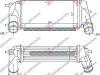 INTERCOOLER FORD ECOSPORT 2013->2017 Radiator intercooler 1,0i 12V TURBO 300x150x PIESA NOUA ANI 2013 2014 2015 2016 2017