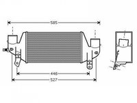 INTERCOOLER FORD FOCUS 1 1998->2004 Radiator intercooler 1,8 TDCi (33x12x73) PIESA NOUA ANI 1998 1999 2000 2001 2002 2003 2004