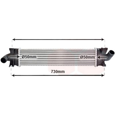Intercooler FORD FOCUS 2 2004->2013, C-MAX 1 2007->2010, FOCUS C-MAX 2003->2007 pentru 1.8 TDCi, perioada 2005 2006 2007 2008 2009 2010 2011 2012 PIESA NOUA grosime mm 64, dimensiuni 659 x 147 x 64 mm