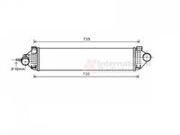 INTERCOOLER FORD KUGA 2013->2016 Radiator intercooler 1,6 - 16V turbo (655x156x PIESA NOUA ANI 2013 2014 2015 2016