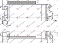 INTERCOOLER FORD TRANSIT CONNECT 2013->2019 Radiator intercooler 1.0 EcoBoost 343x157x6 PIESA NOUA ANI 2013 2014 2015 2016 2017 2018