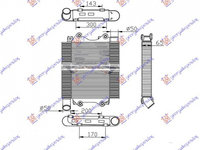 INTERCOOLER ISUZU D-MAX 2002->2012 Radiator intercooler 2.5/3.0 D diesel 376x375x65 2007->2013 PIESA NOUA ANI 2007 2008 2009 2010 2011 2012