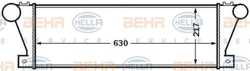 Intercooler IVECO DAILY II platou sasiu HELLA 8ML 