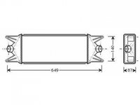 INTERCOOLER IVECO DAILY IV 2006->2011 Radiator intercooler 2,8 T.D (475x185x63) PIESA NOUA ANI 2006 2007 2008 2009 2010 2011