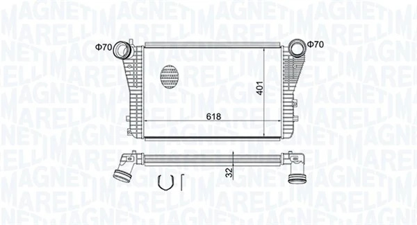 Intercooler Magneti Marelli VW CADDY III microbus (2KB, 2KJ, 2CB, 2CJ) 2004-2010 - 351319204030