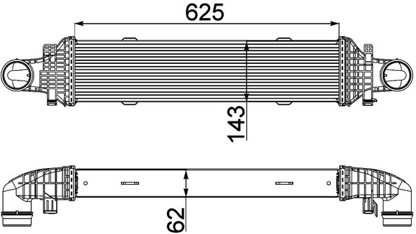 Intercooler MAHLE MERCEDES-BENZ C-CLASS T-Model (S204) 2007-2014 - CI 357 000P