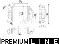 Intercooler MERCEDES-BENZ C-CLASS Convertible (A205) MAHLE CI 547 000P