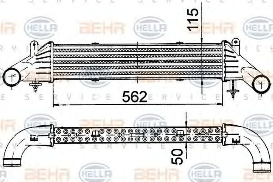 Intercooler MERCEDES-BENZ SLK R170 HELLA 8ML 376 724-161 - #285883026