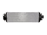 Intercooler Nissan Primastar, 07.2002-07.2006, Renault Trafic, 03.2003-07.2006, motor 2.5 dci 99kw, diesel, cutie manuala, aluminiu brazat/plastic, 540x175x40 mm,