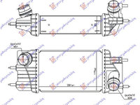 INTERCOOLER NISSAN PULSAR 2015-> Radiator intercooler 1.5 dCi diesel 281x175x80 PIESA NOUA ANI 2015 2016 2017 2018 2019 2020