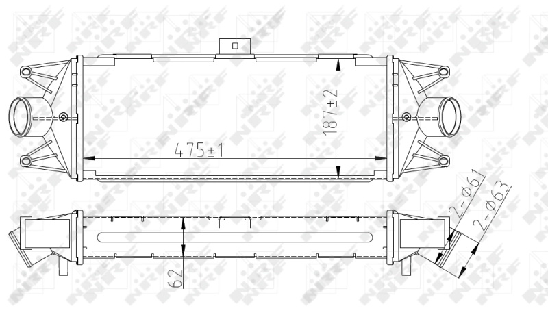 Intercooler NRF IVECO DAILY III platou /