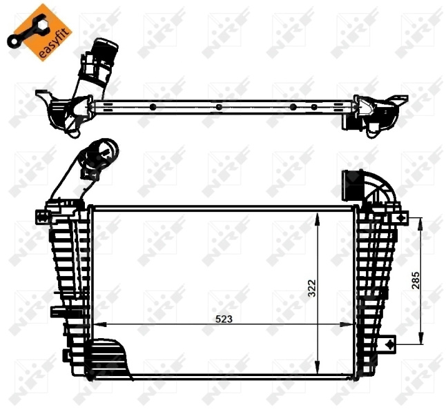 Intercooler NRF VAUXHALL ASTRA Mk V (H) 