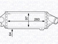 Intercooler OPEL ASTRA F combi 51 52 MAGNETI MARELLI 351319202460