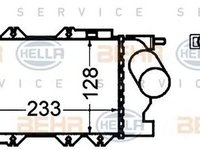 Intercooler OPEL VECTRA B hatchback 38 HELLA 8ML 376 776-431