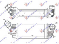 INTERCOOLER PEUGEOT 407 2004-> Radiator intercooler 2.0 HDi diesel (300x155x80) PIESA NOUA ANI 2004 2005 2006 2007 2008 2009 2010