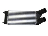 Intercooler Peugeot Partner, 04.2008-2018, Citroen Berlingo, 04.2008-2018, motor 1.6 HDI 55/66kw, diesel, cutie manuala, cu/fara AC, aluminiu brazat/plastic, 300x150x75 mm,