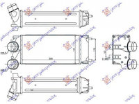 INTERCOOLER PEUGEOT PARTNER 2015->2019 Radiator intercooler 1.6 HDi (30x150x80) PIESA NOUA ANI 2015 2016 2017 2018 2019