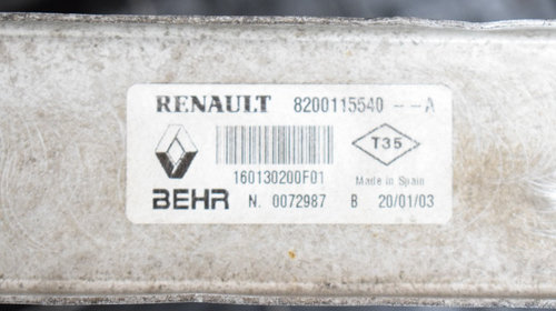Intercooler Renault Laguna 2 1.9 DCI 8200115540A