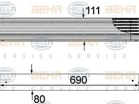 Intercooler RENAULT LAGUNA III BT0 1 HELLA 8ML 376 745-701