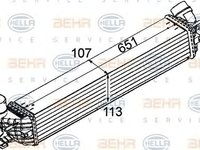 Intercooler RENAULT LAGUNA III BT0 1 HELLA 8ML 376 745-731