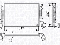 Intercooler SEAT LEON 1P1 MAGNETI MARELLI 351319202830