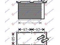 INTERCOOLER SKODA FABIA 2006->2013 Radiator intercooler suplimentar 1.2 TSi benzina (120x200x60) PIESA NOUA ANI 2006 2007 2008 2009 2010 2011 2012 2013