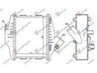 INTERCOOLER SMART FORTWO 2007->2014 Radiator intercooler 0.8 Cdi diesel 171x233x50 PIESA NOUA ANI 2007 2008 2009 2010 2011 2012 2013 2014