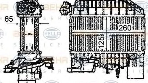 Intercooler TOYOTA AVENSIS T22 HELLA 8ML 376 