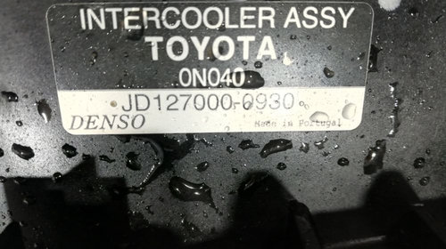 Intercooler Toyota Yaris 1.4 Diesel 166KW An 2005 2006 2007 2008 2009 2010 2011 cod JD127000-0930