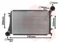 INTERCOOLER VW GOLF 5 PLUS 2005->2009 Radiator intercooler 1,9 - 2,0TDi 61,5x40,5x32 PIESA NOUA ANI 2005 2006 2007 2008 2009