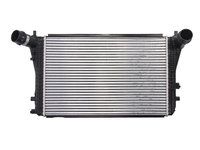 Intercooler VW Golf VI, 07.2009-07.2013, Jetta (1B), 02.2011-2018, Beetle (5C1), 04.2011-, motor 2.0 TDI 103kw, diesel, cu/fara AC, aluminiu brazat/plastic, 615x398x32 mm, SRLine,