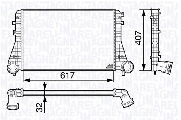 Intercooler VW JETTA III 1K2 MAGNETI MARELLI 35131