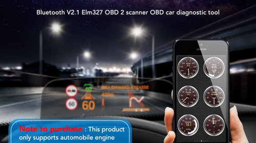 Interfata Diagnoza Auto OBD2 ELM 327 BT, Conectare Prin Bluetooth AVX-KB3B