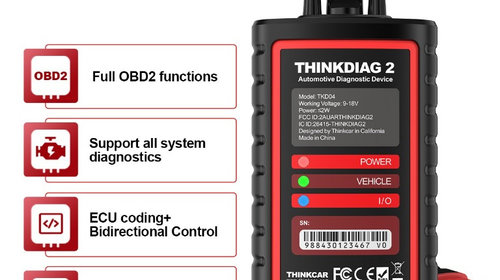 Interfata diagnoza launch Thinkdiag 2 soft Diagzone Turisme , Electrice, camioane OBFCM Tester ITP 2024