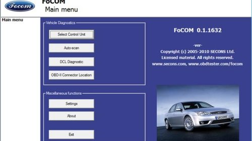 Interfata diagnoza tester scanner FOCOM - Ford Vcm OBD - FORD