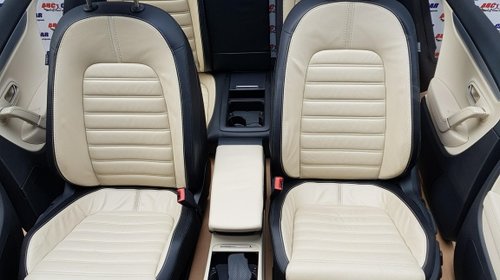 Interior complet din piele neagra-crem VW Pas