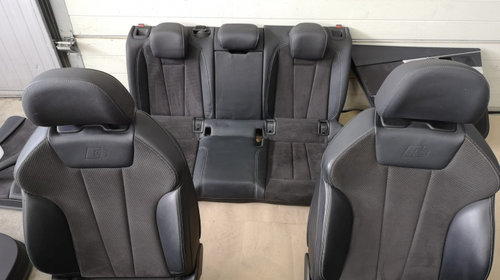 Interior complet scaune bancheta S-line cu fete de usi in stare foarte buna semi piele Audi A5 2 (F5) [2016 - 2020] S - Line Liftback 5-usi 2.0 TDI S tronic (150 hp) 110KW 150CP 8W6 F5 volan stanga S-Line LZ7S