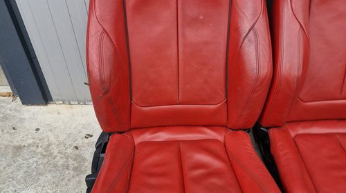 Interior scaune bancheta piele rosie cu încălzire bmw seria 4 f36