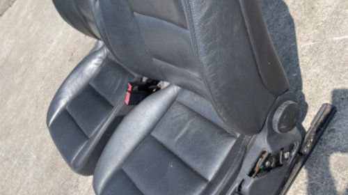 Interior scaune banchete piele neagra cu incalzire Audi A6 C6 berlina 2005-2011
