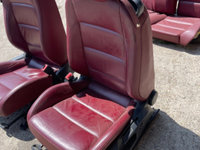 Interior scaune sport piele rosie cu incalzire si reglaj lombar electric Vw Eos