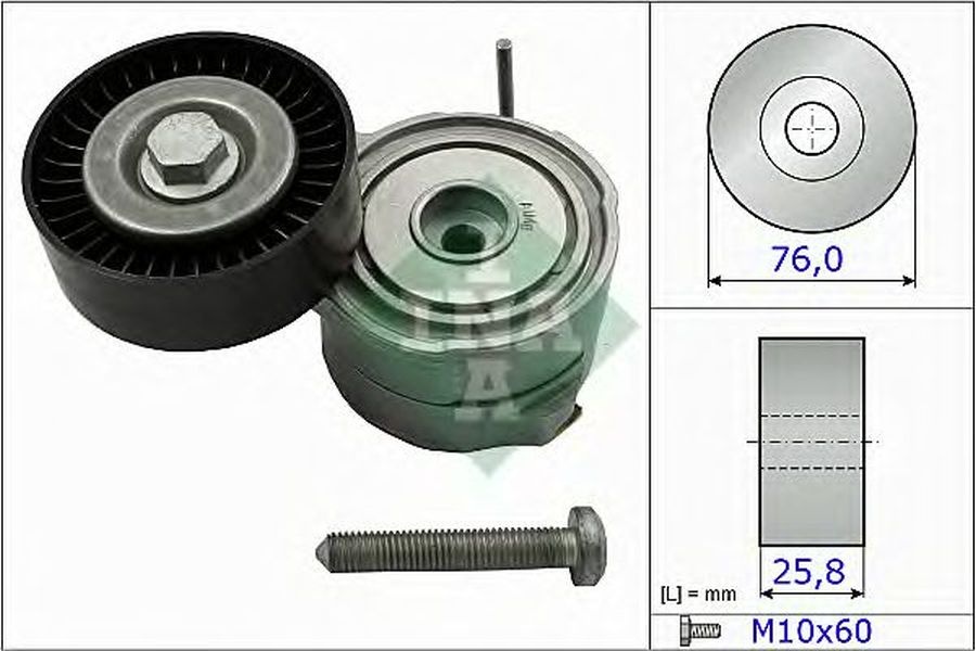 Intinzator curea AUDI A4 Cabriolet 8H7 B6 8HE B7 INA 534037510