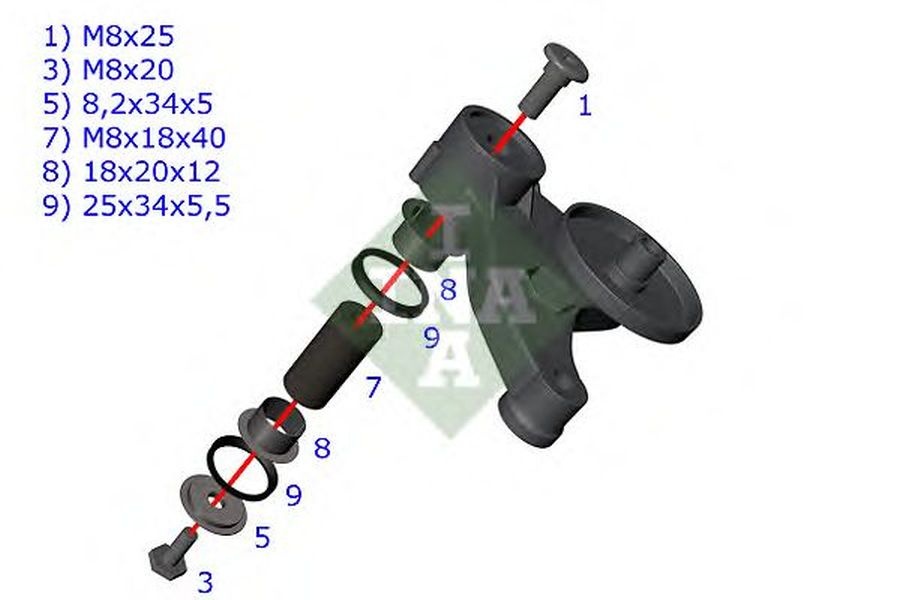 Intinzator curea AUDI A4 Cabriolet 8H7 B6 8HE B7 INA 533011710