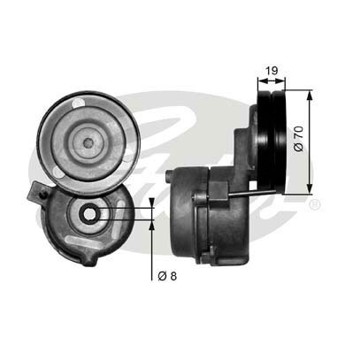 Intinzator curea curea distributie # Iveco Eurotrakker 2000 2001 2002 2003 2004 # T38558 # GATES