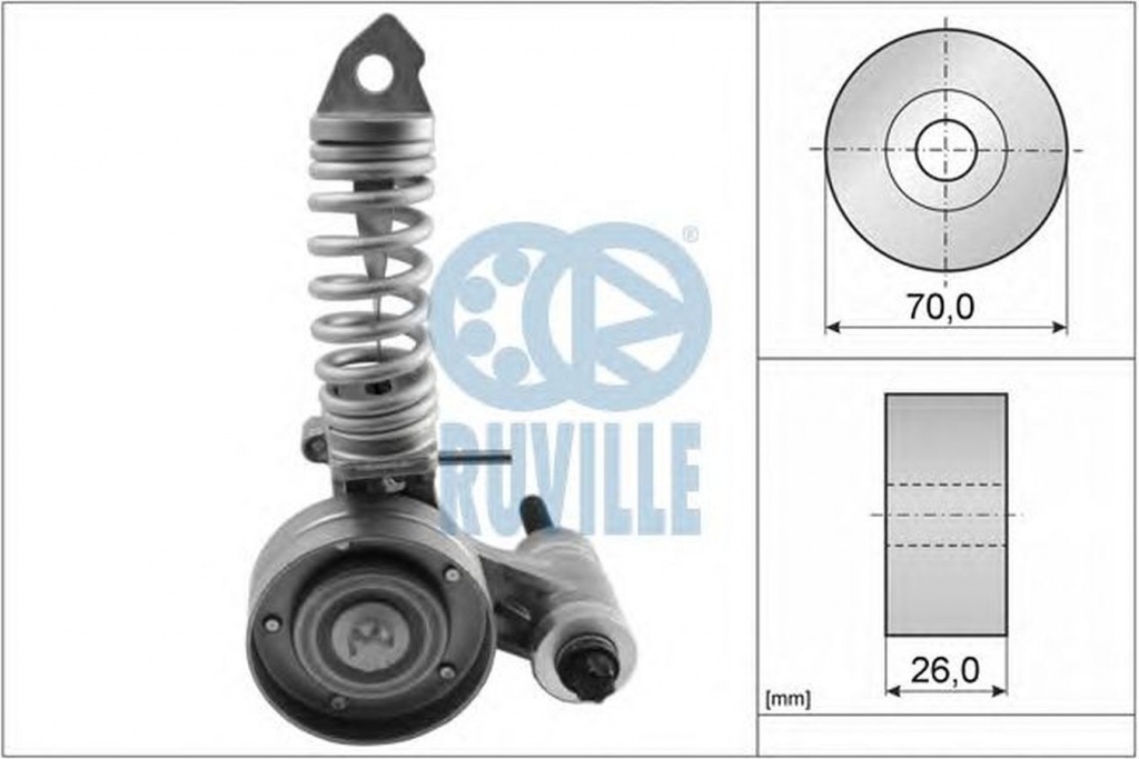 Intinzator curea OPEL CORSA C caroserie F08 W5L RUVILLE 55345